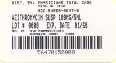Image Of Package Label For 100 mg/5 mL (Package Label For 100mg 5ml)